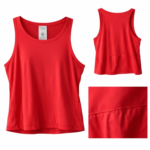 Athleta Red Crop Tank Top - Picture 2 of 2